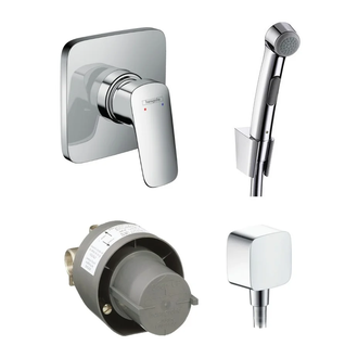 Набор для гигиенического душа (бидетка) Hansgrohe Logis (цвет - хром) (129704111) фото 1 Aquada.com.ua