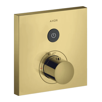 Термостат на 1 потребитель, скрытого монтажа Axor ShowerSelect (цвет - полированное золото) (36714990) фото 1 Aquada.com.ua