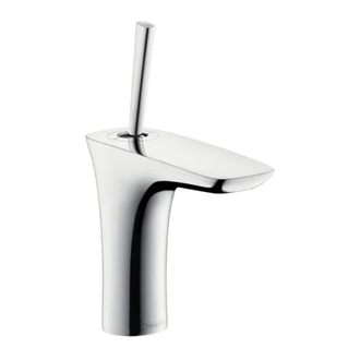 Смеситель для раковины, однорычажный Hansgrohe PuraVida (цвет - хром), с донным клапаном (15074000) фото 1 Aquada.com.ua