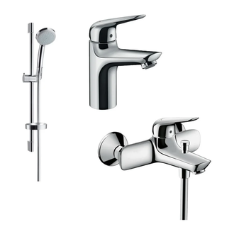 Набор смесителей для ванны 3-в-1 Hansgrohe Novus 100 (цвет - хром) (710342773) фото 1 Aquada.com.ua