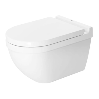 Унитаз подвесной Rimless (безободковый) Duravit Starck 3 с сиденьем Soft Close (45270900A1) фото 1 Aquada.com.ua
