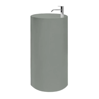 Nic-Design Умивальник окремо стоячий Nic Design Ovvio 45х85 см з отвором під змішувач, злив у підлогу, Cemento матовий (001452047)