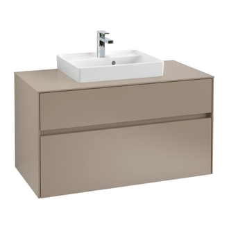 Тумба под умывальник 100 см Villeroy & Boch Collaro (Truffle Grey) умывальник в центре (C01600VG) фото 1 Aquada.com.ua