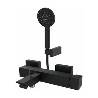 Змішувач для ванни GRB Kala Black з душовим гарнітуром, чорний матовий (60225601)
