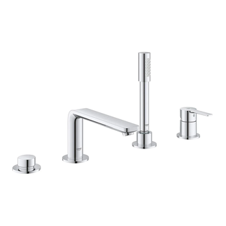 Смеситель однорычажный на борт ванны на 4 отверстия Grohe Lineare (цвет - хром) (19577001) фото 8 Aquada.com.ua
