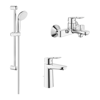 Набор смесителей для ванны 3-в-1 Grohe Bau Loop/New Tempesta (цвет - хром) (123214M) фото 1 Aquada.com.ua