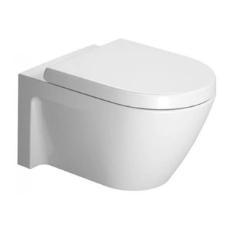 DURAVIT STARCK 2 унитаз подвесной с вертикальным смывом, вкл. крепление Durafix, 370*540, белый (2534090000) фото 1 Aquada.com.ua