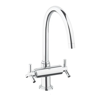 Смеситель для раковины, двухветельный Hansgrohe Metris Classic (цвет - хром) (31000000) фото 1 Aquada.com.ua