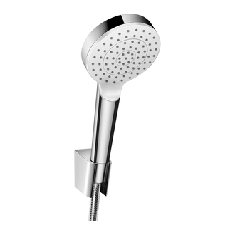 Душевой гарнитур Hansgrohe Crometta EcoSmart 9 л/мин (цвет - хром/белый), 1 тип струи, шланг 1600 мм (26569400) фото 1 Aquada.com.ua