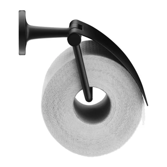 Бумагодержатель без крышки Duravit Starck T (цвет - чёрный матовый) (0099404600) фото 1 Aquada.com.ua