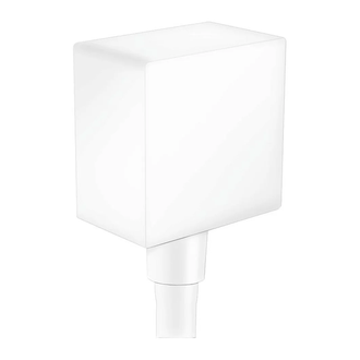 HANSGROHE  Шланговое подсоединение Square с клапаном обратного тока, матовый белый FixFit (26455700) фото 1 Aquada.com.ua