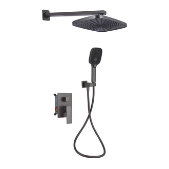 Qtap Gemini душевая система Gunmetal Black (QTGEM113GMB45698)
