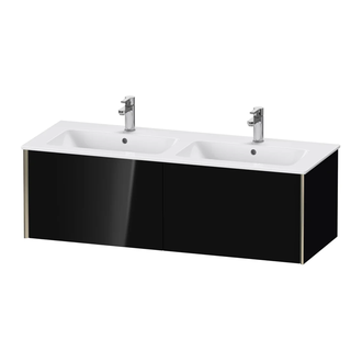 Тумба подвесная под раковину Duravit XViu 128 x 48 см, чёрный глянцевый (XV40290B140) фото 1 Aquada.com.ua