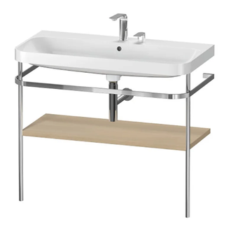 Раковина c-bonded с напольной металлической консолью Duravit Happy D.2 Plus 97,5 х 49 см (HP4838E7171) фото 1 Aquada.com.ua