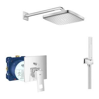 Душевая система скрытого монтажа Grohe Eurocube c Tempesta Cube 250 (цвет - хром) (26415SC3) фото 1 Aquada.com.ua