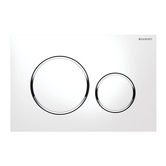 GEBERIT SIGMA 20 cмывная клавиша, двойной смыв, белый/хром глянцевый/белый (115.882.KJ.1) фото 1 Aquada.com.ua