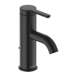 Смеситель для раковины Duravit C.1 (цвет - чёрный матовый), с донным клапаном (C11010001046) фото 1 Aquada.com.ua