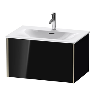 Тумба подвесная под раковину Duravit XViu 71 x 48 см, чёрный глянцевый (XV40330B140) фото 1 Aquada.com.ua