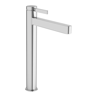 Смеситель для раковины высокий Hansgrohe Finoris (цвет - хром), с донным клапаном Push Open (76070000) фото 1 Aquada.com.ua