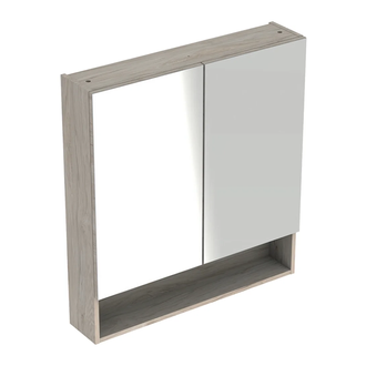 Зеркальный шкафчик Geberit Selnova Square 78,8 х 17,5 х h85 см, орех светлый (501.271.00.1)