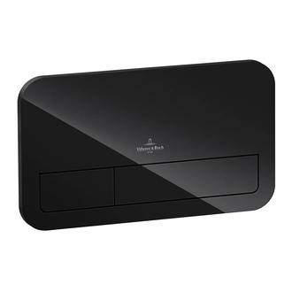 VILLEROY & BOCH VICONNECT кнопка смыва 269*161*13мм, стекло, черный глянец (921843RB) фото 1 Aquada.com.ua