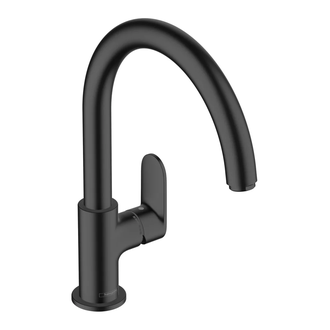 Смеситель для кухни Hansgrohe Vernis Blend (цвет - чёрный матовый), с поворотным изливом (71870670) фото 1 Aquada.com.ua
