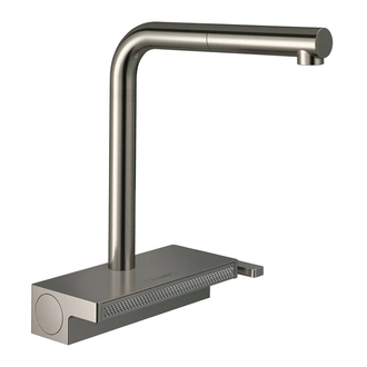 Смеситель для кухни Hansgrohe Aquno Select 250 2jet, sBox (цвет - нержавеющая сталь), с вытяжным душем (73830800) фото 1 Aquada.com.ua