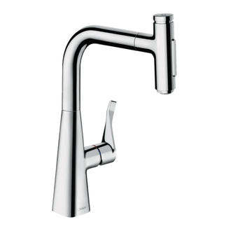 Змішувач для кухні Hansgrohe Metris Select 240 2jet sBox з витяжним душем, хром (73817000)