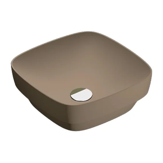 Раковина полувстраиваемая Catalano Green Lux / Colori 40 х 40 см, коричневый матовый (140AGRLXMS) фото 1 Aquada.com.ua