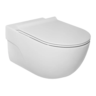 Унитаз подвесной, Rimless (безободковый) Roca Meridian с сиденьем Soft Close Slim (A34H240000) фото 1 Aquada.com.ua