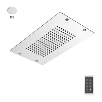 Fima Carlo Верхній душ Fima Modular монтажу стельового з нержавіючої сталі, LED підсвічування, Білий матовий (F2825BS)