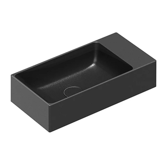 Маленькая (мини) раковина Catalano New Zero 50 х 25 см, satin black/чёрный матовый (15025VENS) фото 1 Aquada.com.ua