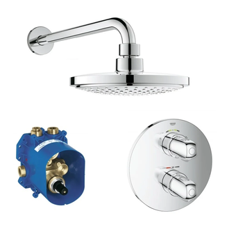 Душевая система скрытого монтажа с термостатом Grohe Grohtherm 1000 (34582000) фото 1 Aquada.com.ua