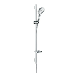 Душевой гарнитур Hansgrohe Raindance Select 120 3jet со штангой 90 см и мыльницей (цвет - хром/белый) (26621400) фото 1 Aquada.com.ua