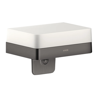Мыльница Axor Universal Accessories, матовый чёрный хром/стекло матовое (42819340) фото 1 Aquada.com.ua