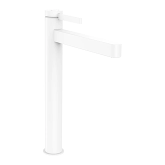 Смеситель для раковины высокий Hansgrohe Finoris (цвет - белый матовый), с донным клапаном Push Open (76070700) фото 1 Aquada.com.ua
