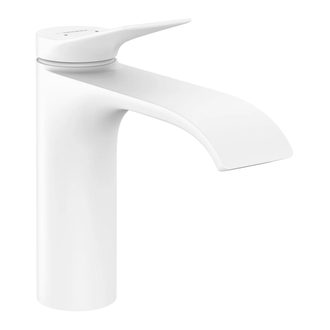 Смеситель для раковины Hansgrohe Vivenis (цвет - белый матовый), без донного клапана (75022700) фото 1 Aquada.com.ua