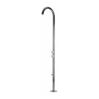 Вулична душова колона Bossini Pool Inox AISI 316 2287 мм, нержавіюча сталь (L00360000030008)