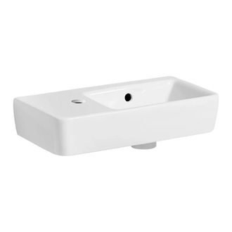 Маленькая (мини) раковина Geberit Selnova Compact 50 х 25 см, с 1 отверстием под смеситель слева (501.506.00.1)