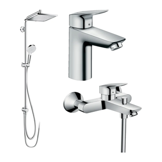 Набір змішувачів для ванни Hansgrohe EcoSmart Logis 100 / Crometta Reno (71104 + 7140 + 27289000), хром (20200002)