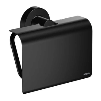 Бумагодержатель с крышкой Sonia Tecnoproject Black (цвет - чёрный матовый) (166282) фото 1 Aquada.com.ua