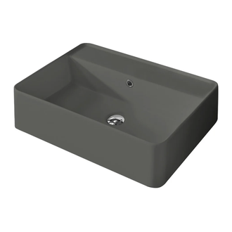 Nic-Design Умивальник на стільницю із переливом Nic Design Semplice 60х45х16 см, Argilla матовий N/F (001384052 NF)