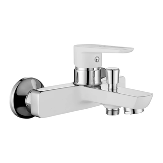 Смеситель для ванны Imprese Podzima Breclav white (цвет - хром/белый) (10245W) фото 1 Aquada.com.ua