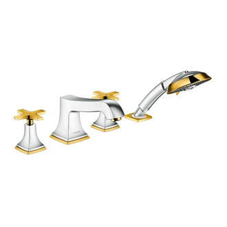 Смеситель на борт ванны Hansgrohe Metropol Classic (цвет - хром/золото) (31449090) фото 1 Aquada.com.ua