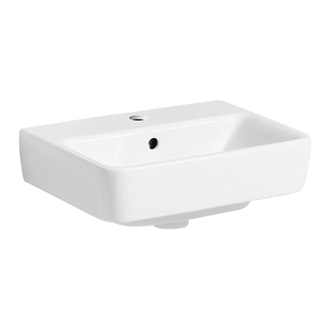 Маленькая (мини) раковина Geberit Selnova Compact 45 х 34 см, с 1 отверстием под смеситель (501.548.00.1)