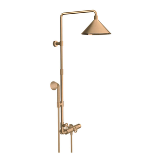 Душевая с термостатом Axor Showers/Front Showerpipe (цвет - матовая бронза) (26020140) фото 1 Aquada.com.ua