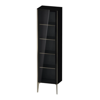 Шкафчик напольный со стеклянными дверцами Duravit XViu 50 x 36 х h201 см, чёрный глянцевый (XV1376LB140) фото 1 Aquada.com.ua