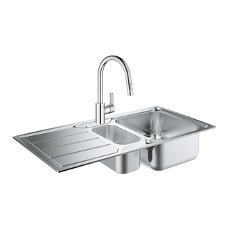 Набор Grohe мойка кухонная K500 31572SD0 + смеситель Eurostyle Cosmopolitan 31482003 (31572SD031482003)