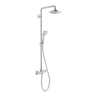 Душевая система с термостатом Hansgrohe Croma Select E Showerpipe 180 2jet (цвет - хром/белый) (27256400) фото 1 Aquada.com.ua