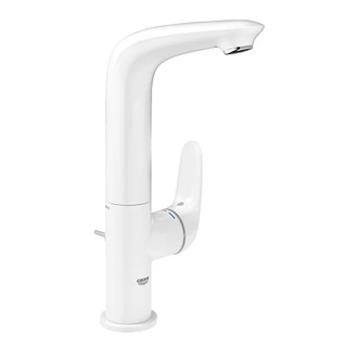 Смеситель однорычажный для раковины Grohe Eurostyle Solid 1/2" L-Size (цвет - белый) с донным клапаном (23718LS3) фото 1 Aquada.com.ua